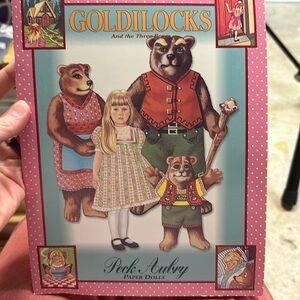 Goldilocks and the three bears paper doll